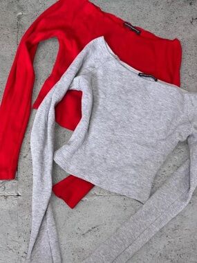 2 Brandy Melville off the shoulder long sleeve tops